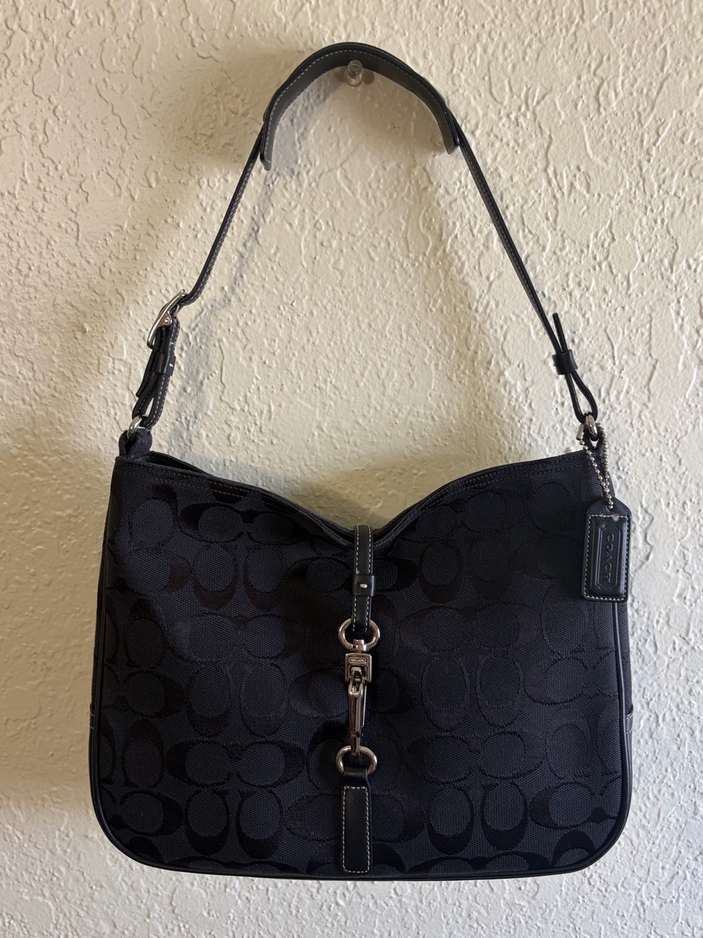 Coach Black Hampton Shoulder Bag